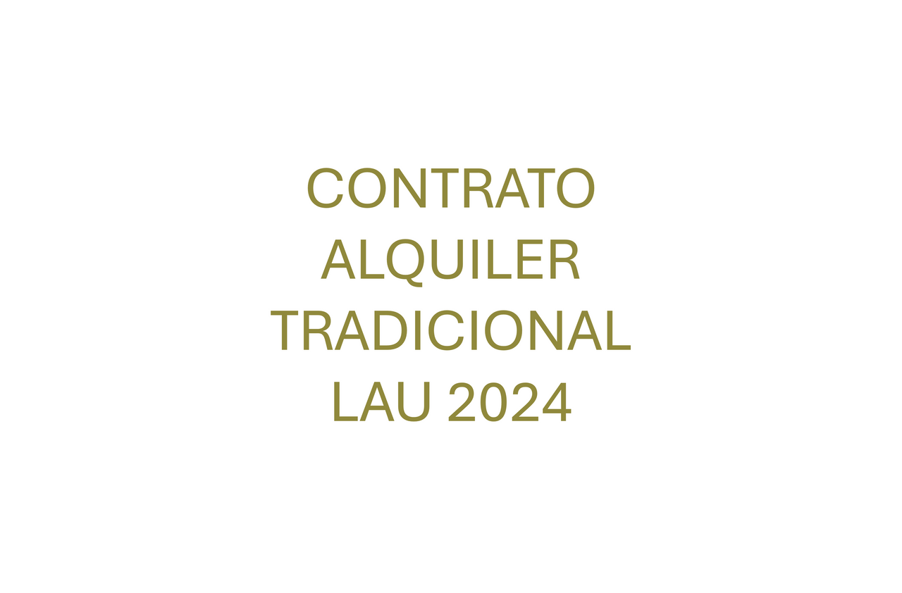 Contrato de Alquiler Tradicional actualizado 2024 LAU Gratis